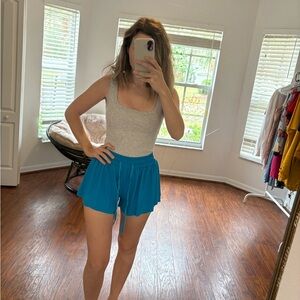Blue activewear shorts
